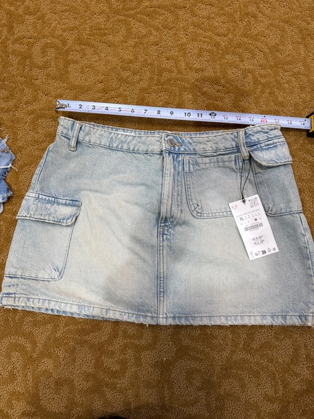 Zara denim mini skirt size XL - NWT - Picture 1 of 6